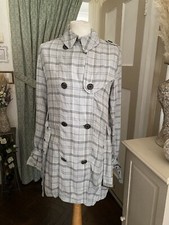 Barbour 100% Linen/dress Tartan Jacket 10 Grey Summer Up To 40”ch Occasion ❤️vgc