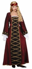 Burgfräulein Kostüm Damen Mittelalter Ritterdame Hofdame Kleid Fasching KK