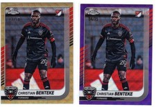 2025 Topps Chrome MLS Christian Benteke Gold Wave /50 & Purple /75 Refractors