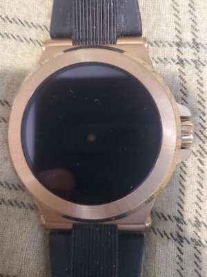 Mens Michael Kors MKT5009,smart Watch, No Charger, Gold w Rubber Strap, Untested