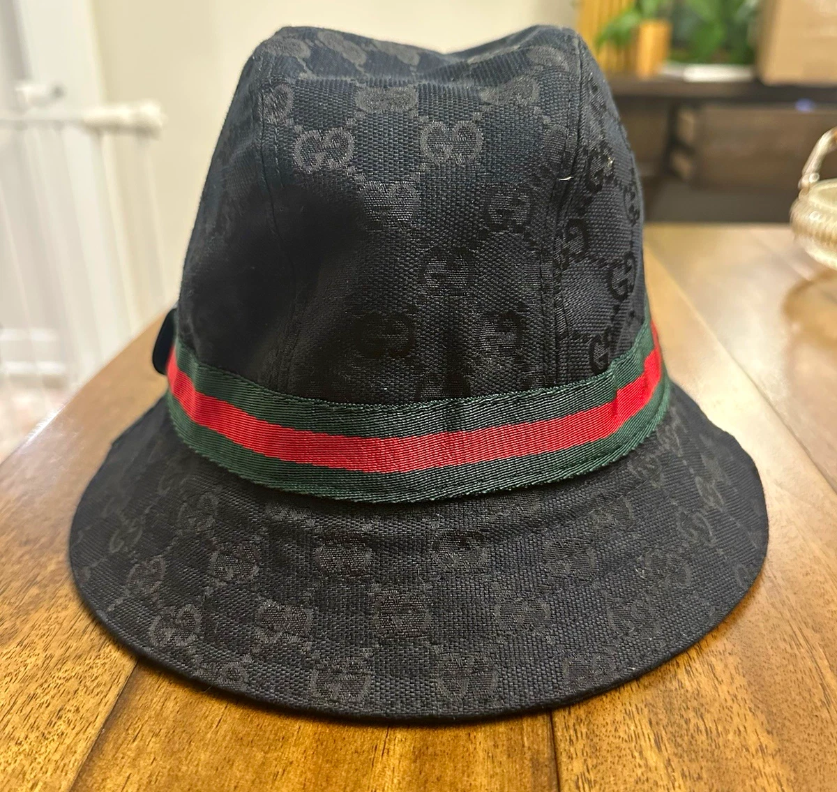 GUCCI デニム バケットハット バケハ M GG cotton denim bucket hat in