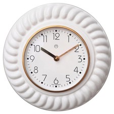 05 Küchenuhr  Quarz-Uhr Echtgoldmalerei Wohnraumuhr Keramik-Uhr Wanduhr rund