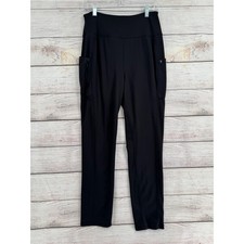 Jaanuu Scrub Pants Women Size M Black Yoga Style High Waisted J95140 LN 142