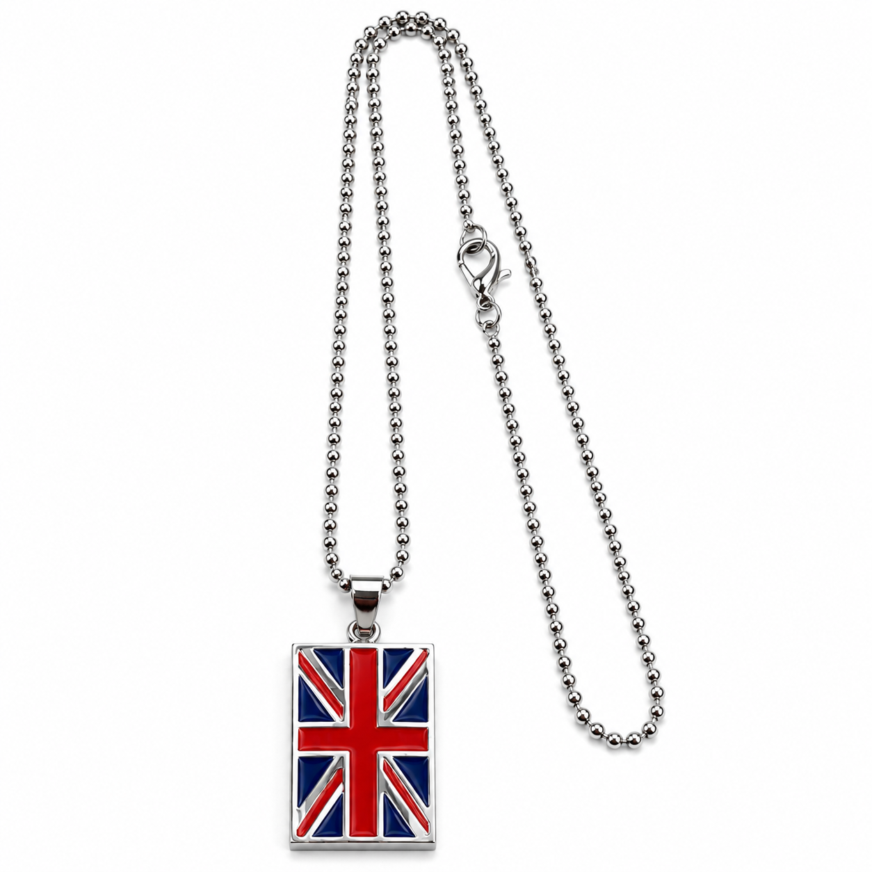 Union Jack Pendant Necklace for Men – Onyx Art PE12 Premium British Flag Pendant