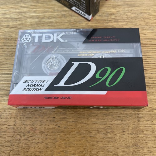 3 X TDK D-90ES Audio Tape Cassette Normal Positon Vintage - New/Sealed - Picture 2 of 7