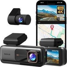 BOTSLAB 4K Dash Cam Front  Rear 170  Ultra Wide Dashcam w/ 128 GB MICRO SD CARD