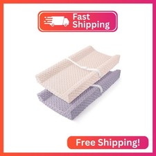 Susurration 2Pack Changing Pad Covers Super Soft Minky Dots Plush Changing Table