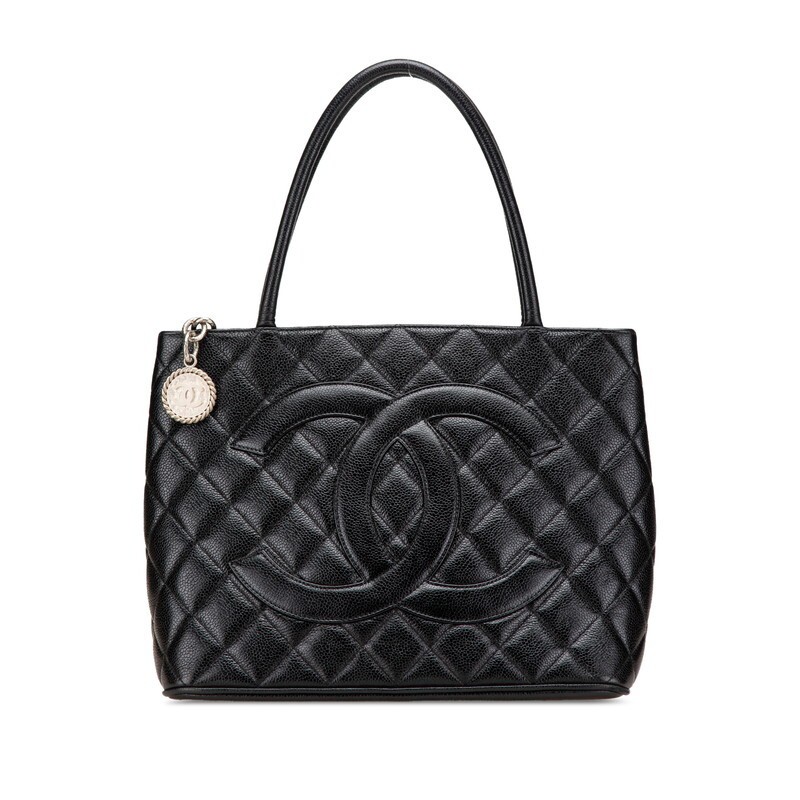 Chanel Coco Mark Matelasse Medium Tote Bag Black 467647