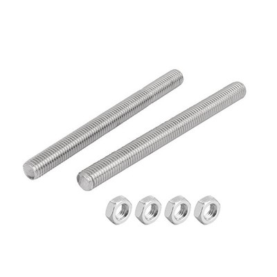 Fully Threaded Rod - 5pcs M12 x 100mm 304 Stainless Steel Threads Bar Studs R...