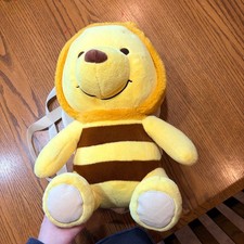 Disney Bioworld Winnie the Pooh Bumblebee Plush Backpack Yellow Striped Bee Bag
