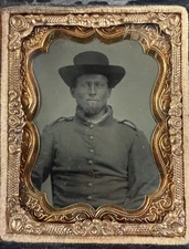 9th plate tintype of Civil War solder