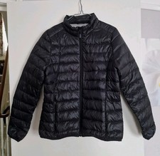 Harvey & Jones Premium Down Ultra Light Down Packable Jacket, Black, Women Sz M