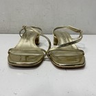Stuart Weitzman Gold Solid Block Heel Sandals Women Size 10.5B — photo 2