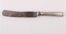 Knife Silver Heraldry Coat of Arms 13 Solder Circa 1880 Length 25.5cm
