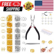 Jump Rings for Jewelry Making Kit, 1200 pcs Open Jump Rings Jewelry Repair Ki...