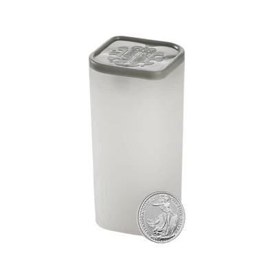 Full Tube (16) of 2026 1/10 oz Solid Silver Britannia Coins .999 Fine *Tracked* - Image 1 of 4