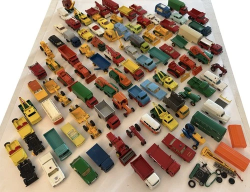 Vintage Matchbox Lesney Lot 85 Cars, Painted, Restored Parts Etc