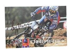 Scheda ufficiale firmata TRACY MOSELEY Downhill MTB Kona Team UCI Campione del Mondo
