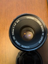Exc 5 Canon FD 50mm f1.8 S.C. MF Standard Lens FD Mount Film Camera From JAPAN