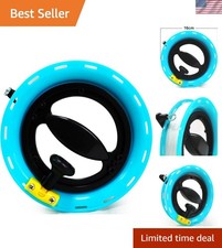Blue Plastic Kite Line Winder Reel with Lock 16cm Youth Instruction Card