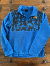 The North Face 1/4 Zip Fleece Pullover Blue Youth Size Medium M 10-12 Boys EUC