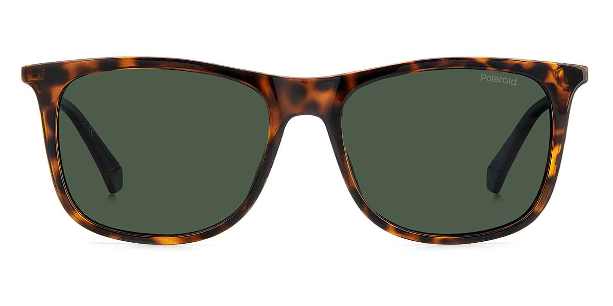 Polaroid PLD 4145 Havana Green Polarized Sunglasses 55mm New Authentic-image