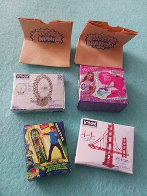 Zuru TOYS Mini Brands, Series 2 Lot:  BAGS + Building Sets, 2 Glitter Holo Boxes