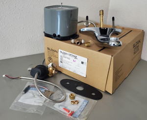 SLOAN OPTIMA PLUS BATTERY OPERATED FAUCET EBF650 CHROME PLATE FINISH(USED)