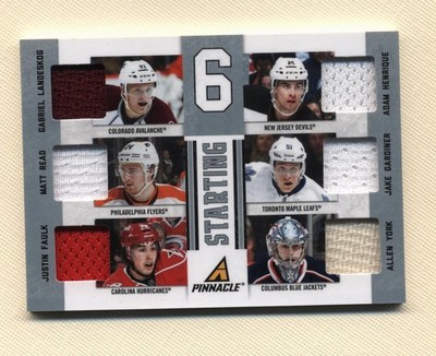2012-13 Pinnacle Starting 6 Landeskog, Read, Faulk, Henrique, Gardiner, York JSY