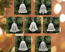 PDF Patterns 8 Flat Bells Christmas Tree Ornaments Christmas Decor Gift Vintage