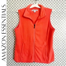 Amazon Essentials Women’s Classic-Fit Polar Fleece Vest – Coral, L, NWOT!