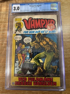 VAMPYR #1 Danish Ed. 1st Werewolf By Night 1st Ghost Rider RARE And SCARCE CGC
