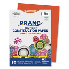 SunWorks  Construction Paper, 58 lbs., 9 x 12, Orange, 50 Sheets/Pack