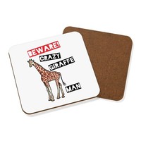 Beware VerrüCkte Giraffe Mann Untersetzer GeträNke-Unterlage - Lustig