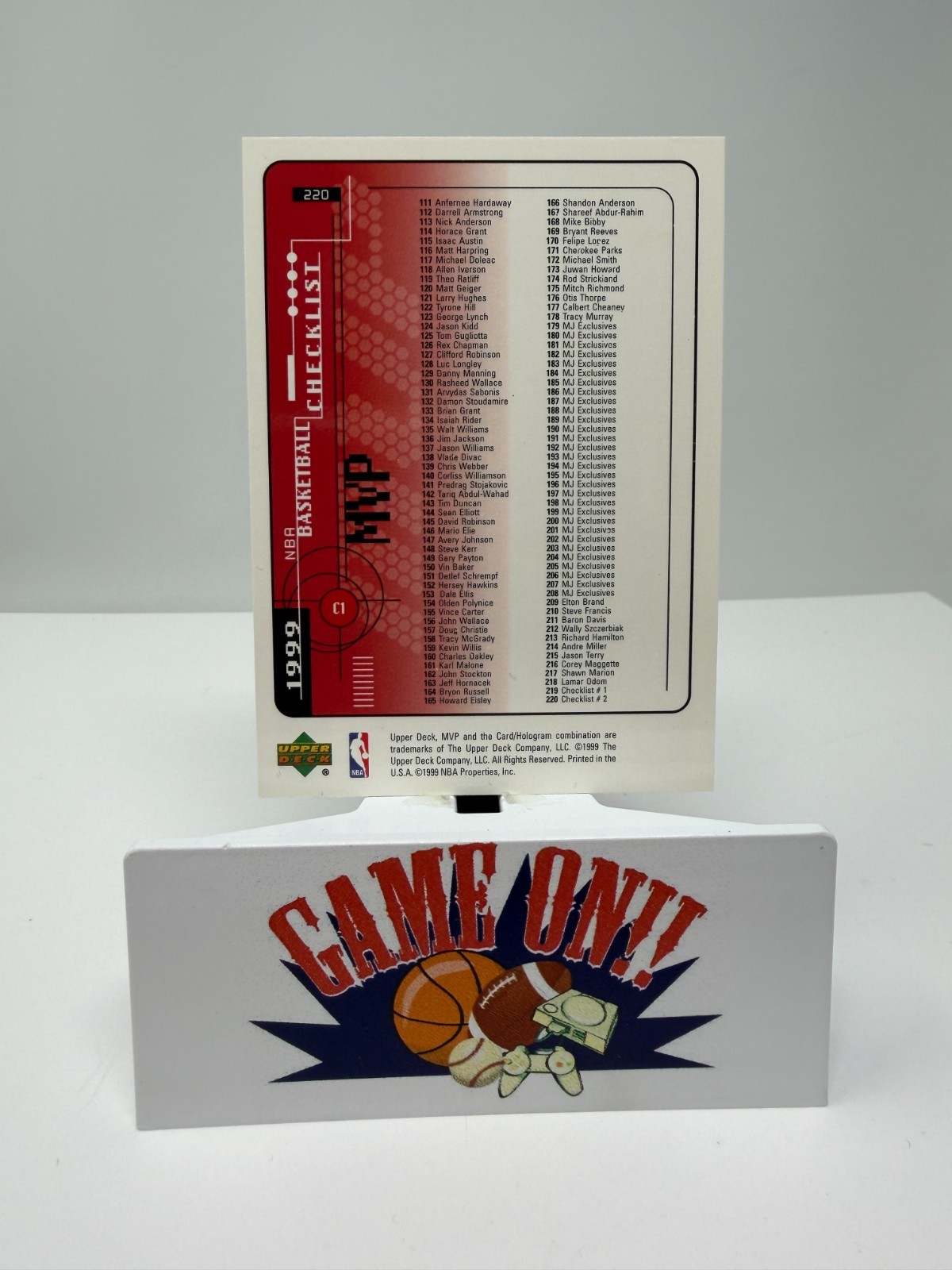 1999-00 Upper Deck MVP Michael Jordan Card #220 view 2