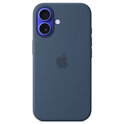 Original Apple iPhone 16 Silikon Case MYY23ZM/A Hülle MagSafe in Denim Blau OVP