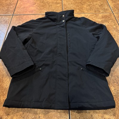Authier Jacket insulated Women's Size 44 Made In Italy Ski Winter Black Hood