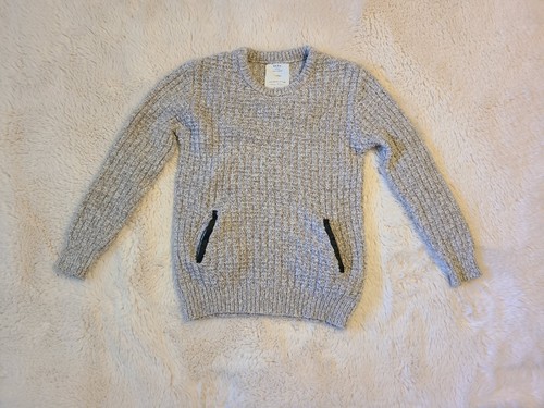 ZARA Boys Kids Beige Knit Sweater With Pockets Size 9-10 - Picture 4 of 5