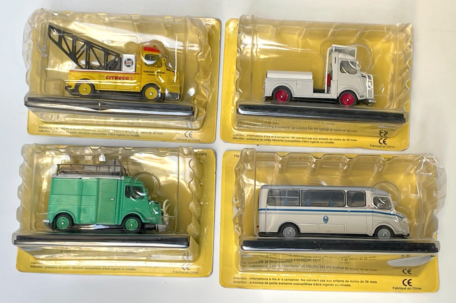 Coffret 4 Citroën Type H 1/43 Eligor cadeau idéal pour collectionneur