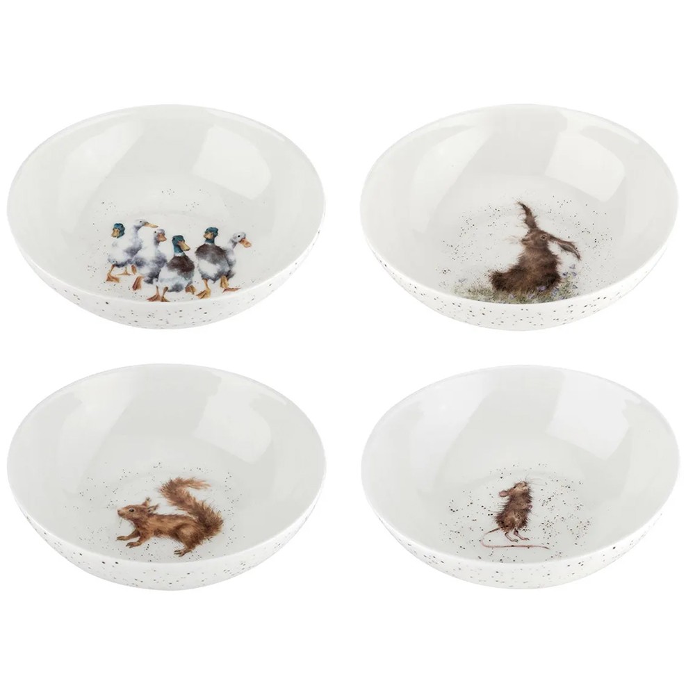 Wrendale Designs Woodland Animals Cereal Bowls Set of 4 Royal Worcester