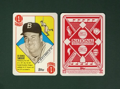 #38 ED (DUKE) SNIDER, Dodgers ~ 2016 NSCC Show Retro PROMO 1951 Topps style card