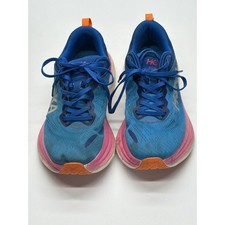 Hoka Bondi 8 Mens Running Shoes Blue Pink Orange 1127954 CSAA Size 8D