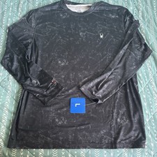 Spyder Swim Shirt Rash Guard Mens Large Long Sleeve Surf Sun Protection UPF 50