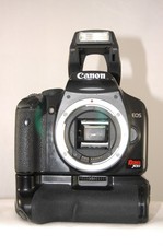 Canon EOS Rebel XSi 12.2MP Digital SLR DSLR Camera Battery Grip Many Extras.