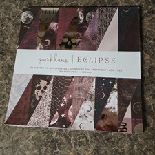 12" Halloween Scrapbook Paper Pad 36 Double Side Eclipse Moon Stars Witch Spell