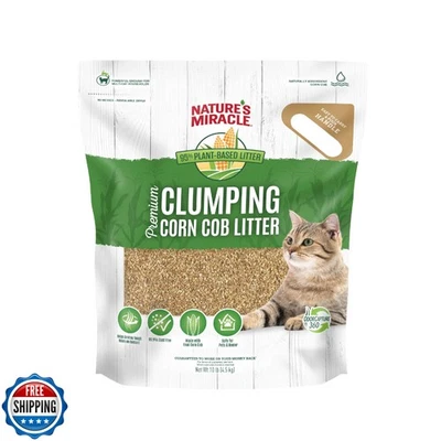 NATURE'S MIRACLE Nature’s Miracle Premium Clumping Corn Cob Litter, 10 Pounds, Made With Real