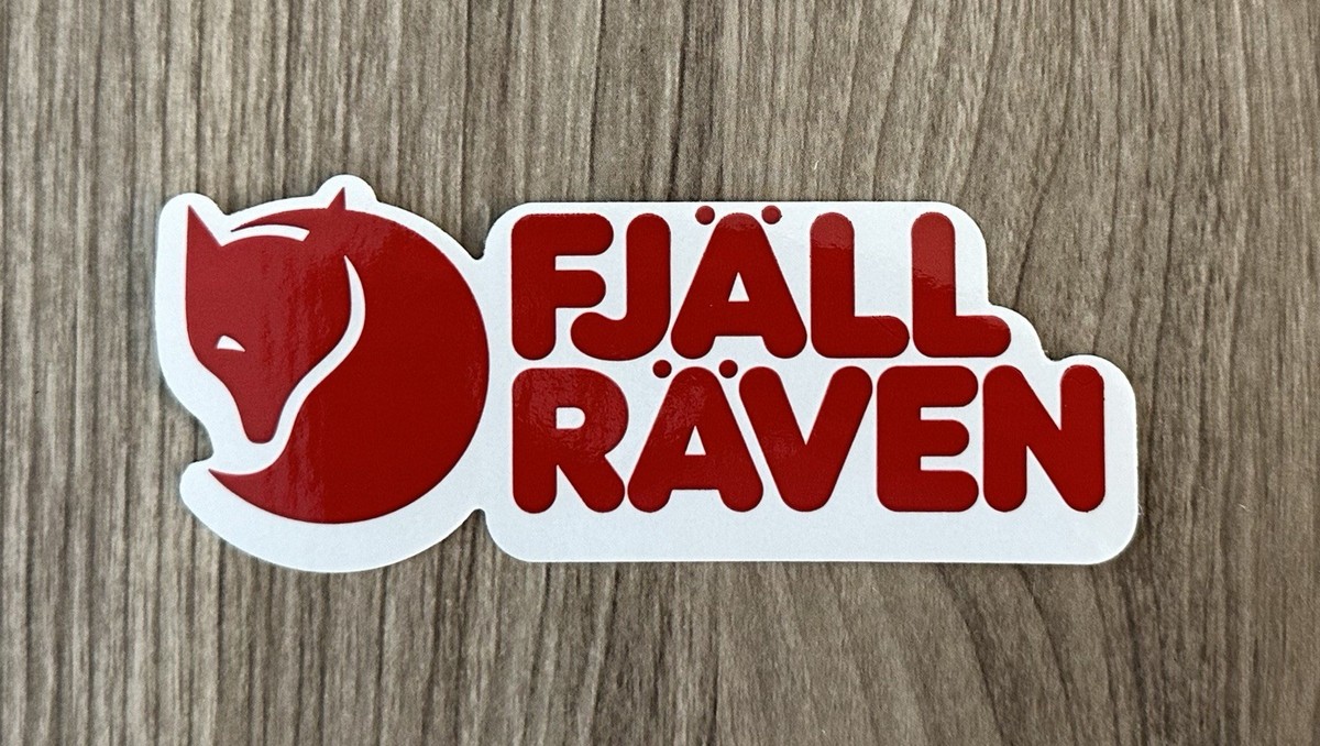 Fjallraven Authentic Sticker Decal 4”x1.5” Exclusive Red White 