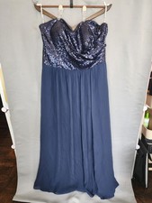 B2 Jasmine Navy Sequin Strapless Party Dress