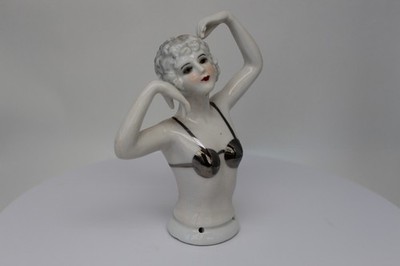 połowa lalki Mata Hari seksowny Half Doll Pincushion Arms Away Styl Art Deco Sty