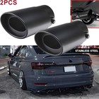 2PC For VW Jetta MK6 MK7 Rear Exhaust Pipe Tail-Tip Muffler Round Accessories